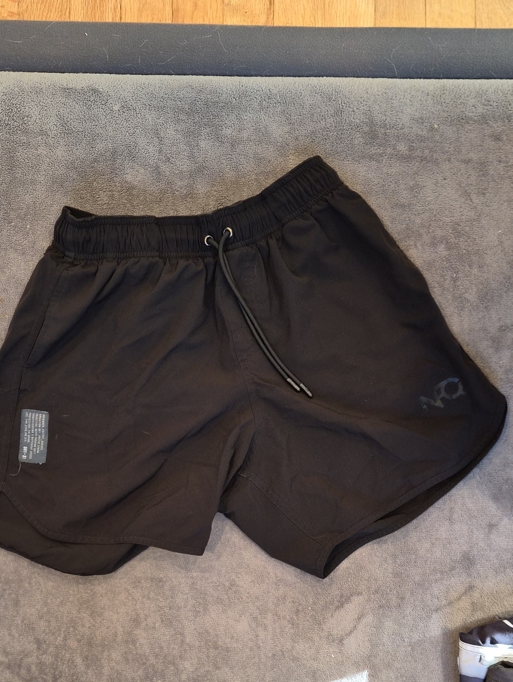 Men's Black Athletic Drawstring Shorts